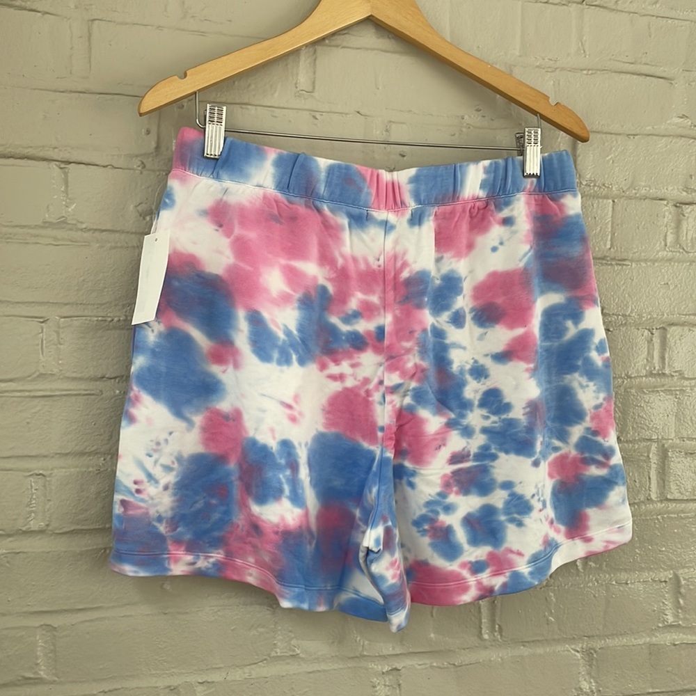 Sanctuary Womens Sunsoaker Tie Dye Fleece Lined Midi Shorts - Picture 5 of 5
